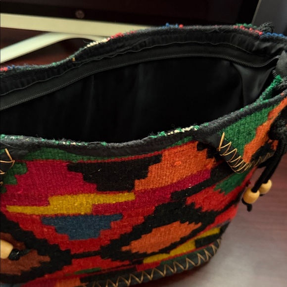 Colorful Geometric Patterned Women's Rug Bag - Picture 8 of 8